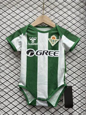 Real Betis Soccer Baby Bodysuit Green & White Stripes